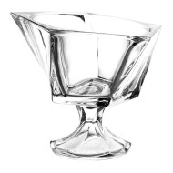 Centro De Mesa 21,5cm Altura Por 25,5cm Viola Cristal Ecológico Com Pé